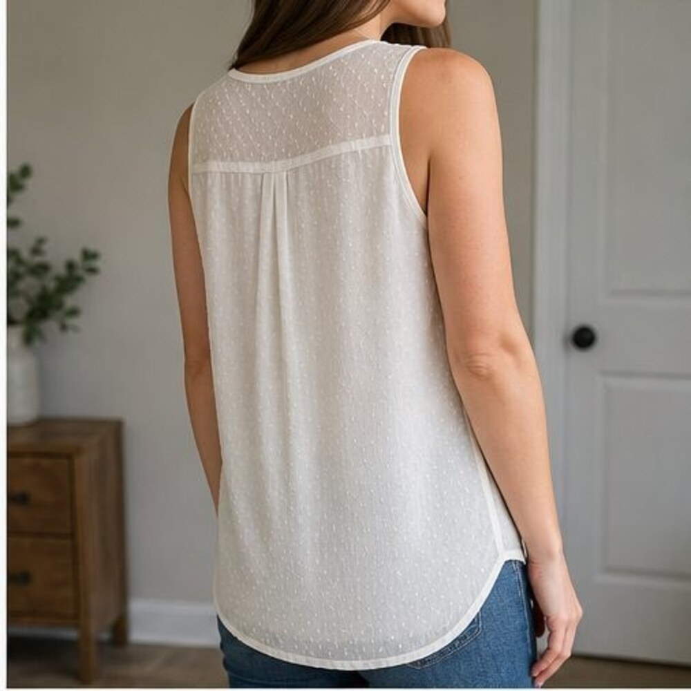 Ivory V Neck Top - Picture 3 of 6